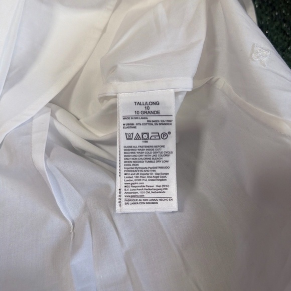 NWT Banana Republic Tailored Easy-Care Shirt Womens Size 10 Tall - Picture 4 of 5